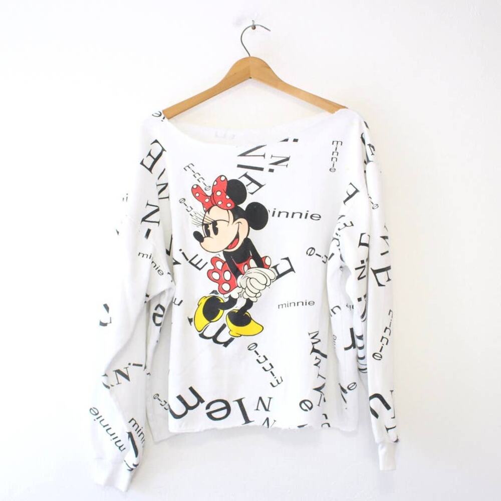 Vintage 2000s Walt Disney Minnie Mouse Sweatshirt Women’s XL White